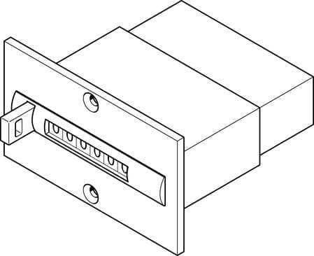 Festo 8606 adding counter PZA-E-C Design structure: mechanical sequence counter with pneumatic drive, Type of reset: Pushbutton or pneumatic signal, Display: 6-place, Release pressure, drive unit: < 0,15 bar, Release pressure, return: < 0,15 bar 8606 on Powermatic Associates