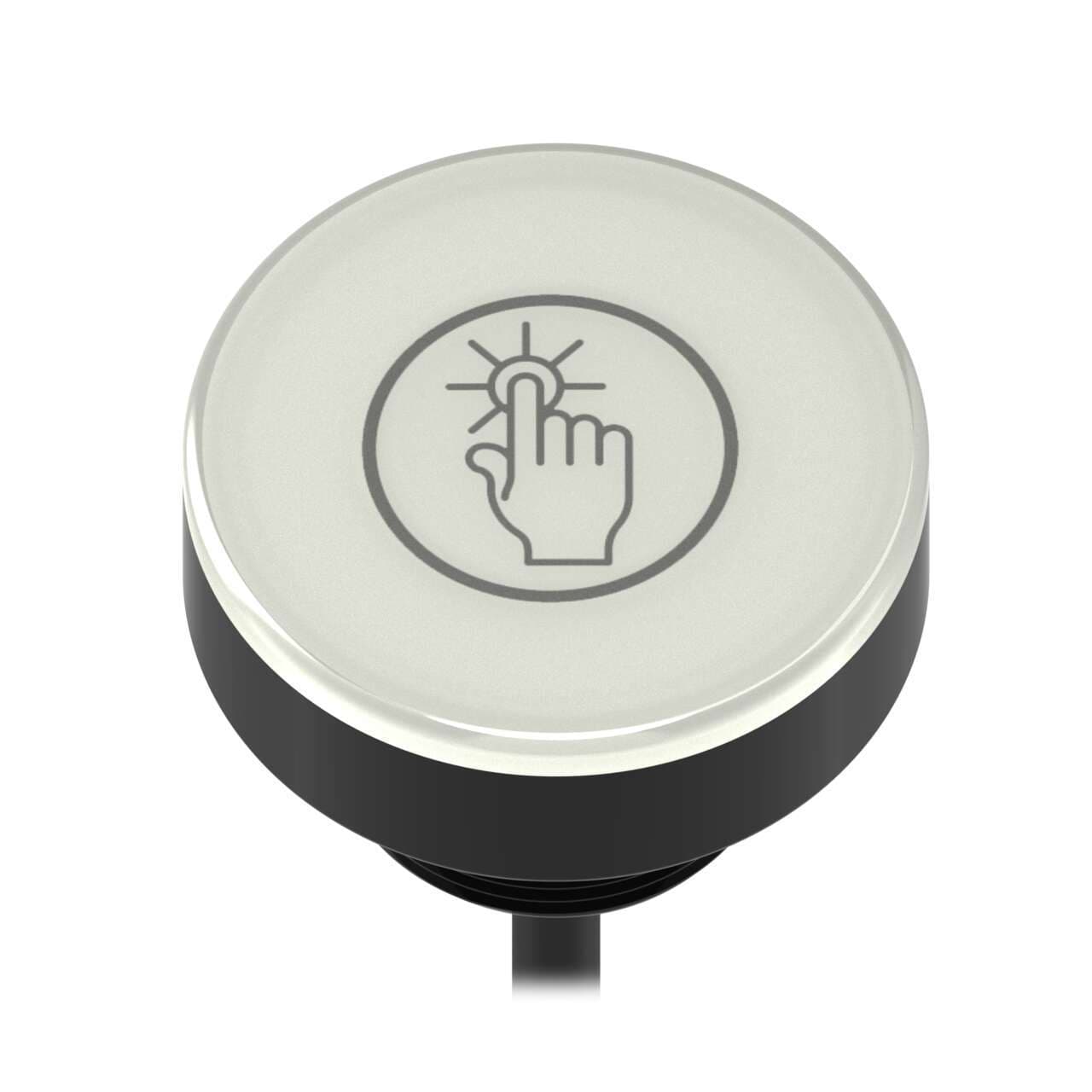 Banner K50CABT2XGH K50 Compact Series: 1-Color Touch Sensor Gen 2; Momentary Output; Voltage: 12-30 V dc; Housing: Polycarbonate; IP67 IP69K; Output: Bipolar (NO); Color: None - Not Activated, Green - Activated; 2 m (6.5 ft) PVC Cable K50CABT2XGH on Powermatic Associates