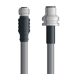 Lapp DN4110035F01 DN4110035F01 - LAPP UNITRONIC® DeviceNet Cordsets 14 & 18 AWG / 1 + 1 pair Bus - Gray PVC -  M12 Female / M12 Male Bulkhead connectors - 1m DN4110035F01 on Powermatic Associates