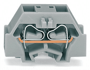 WAGO 260-341 260-341 WAGO - 4-conductor terminal block; without push-buttons; with snap-in mounting foot; 1-pole; for plate thickness 0.6 - 1.2 mm; Fixing hole 3.5 mm Ø; 1.5 mm²; CAGE CLAMP®; 1,50 mm²; gray 260-341 on Powermatic Associates