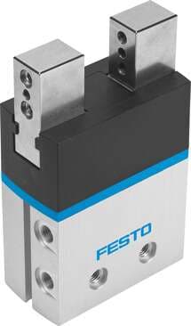 Festo 1254049 parallel gripper DHPS-25-A Size: 25, Stroke per gripper jaw: 7,5 mm, Max. replacement accuracy: <: 0,2 mm, Max. angular gripper jaw backlash ax,ay: < 0,5 deg, Max. gripper jaw backlash Sz: < 0,02 mm 1254049 on Powermatic Associates