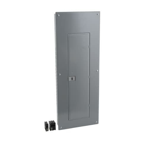 Schneider Electric HOM4080M200PQCVP Square D by Schneider Electric HOM4080M200PQCVP is a load center designed for single-phase (1PH) networks, featuring a welded galvannealed steel enclosure. This load center, also known as a value pack, measures H1000mm x W362mm x D95mm (H39.37" x W14.25" x D3.74") and offers 40 spaces. It is capable of supporting up to 80 single pole circuits or 40 tandem breakers. The HOM4080M200PQCVP is rated for a current of 200A and a voltage of 120Vac/240Vac. It is protected to a NEMA 1 degree, ensuring its suitability for indoor applications. HOM4080M200PQCVP on Powermatic Associates
