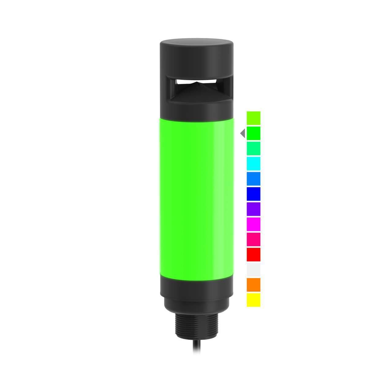 Banner CL50PRGB7A CL50 Pro Column Light; 7-Color RGB Audible Indicator; Voltage: 12-30 V dc; Environ. Rating: IP65; Colors: Multicolor; 1.2 m (4 ft) Integral Cable CL50PRGB7A on Powermatic Associates