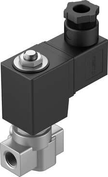 Festo 1491859 solenoid valve VZWD-L-M22C-M-G14-25-V-1P4-22-R1 Directly actuated, G1/4" connection. Design structure: Directly actuated poppet valve, Type of actuation: electrical, Sealing principle: soft, Assembly position: Any, Mounting type: Line installation 1491859 on Powermatic Associates
