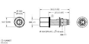 Turck MFSV MFKV 3/M8 MFSV MFKV 3/M8 Turck - MFSV MFKV 3/M8 Actuator and Sensor Receptacle, Panel Feed-through MFSV MFKV 3/M8 on Powermatic Associates