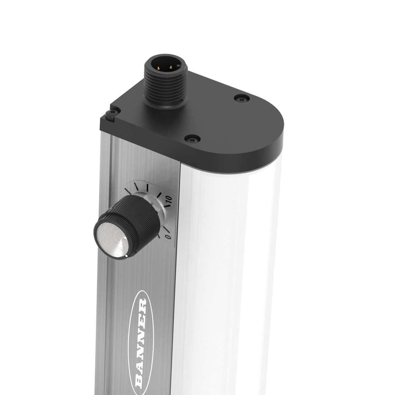 Banner WLB32EX850PQ Banner WLB32EX850PQ - WLB32 Industrial PoE LED Light with Intensity Adjustment; Length: 850 mm; Voltage: 42.5-57 V dc Power Over Ethernet; Environmental Rating: IP40; Color: Daylight White; Non-Cascadable; 4-pin M12 Integral QD; Diffuse Window WLB32EX850PQ on Powermatic Associates