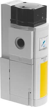 Festo 548715 soft-start/quick exhaust valve MS6-SV-1/2-E-10V24-AG With pressure gauge. Series: MS, Size: 6, Grid dimension: 62 mm, Safety function: (* Exhausting, * Prevention of unexpected start-up (pressurisation)), Safety Integrity Level (SIL): (* Exhausting / SIL  548715 on Powermatic Associates