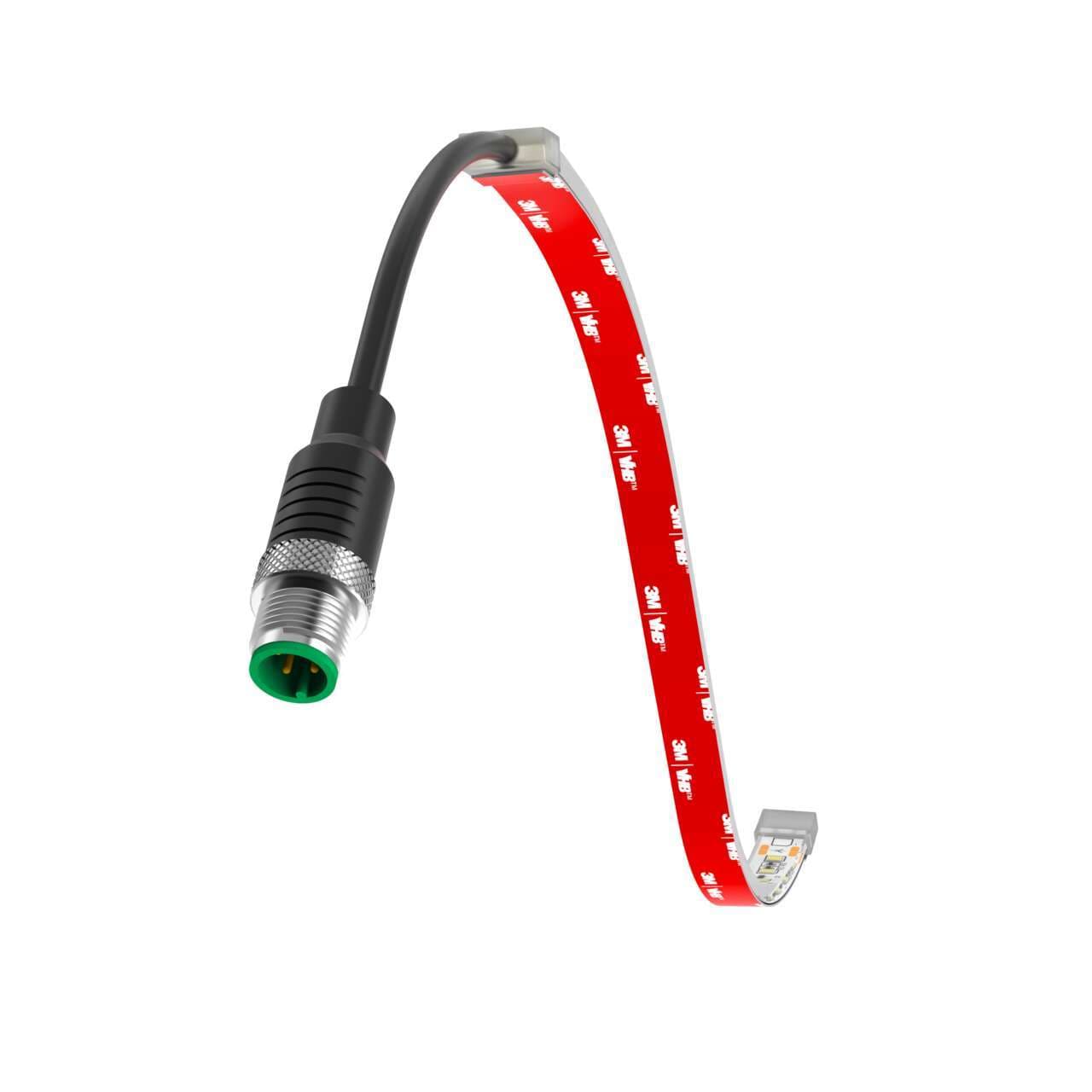 Banner WLF12XW1200S24QP Banner WLF12XW1200S24QP - WLF12 Flexible Strip: 1200 mm; 24 V dc; IP66, IP67, IP69K; Daylight White; Clear; Non-Cascadable; 150 mm (6 in) 4-pin M12 PVC Pigtail QD WLF12XW1200S24QP on Powermatic Associates