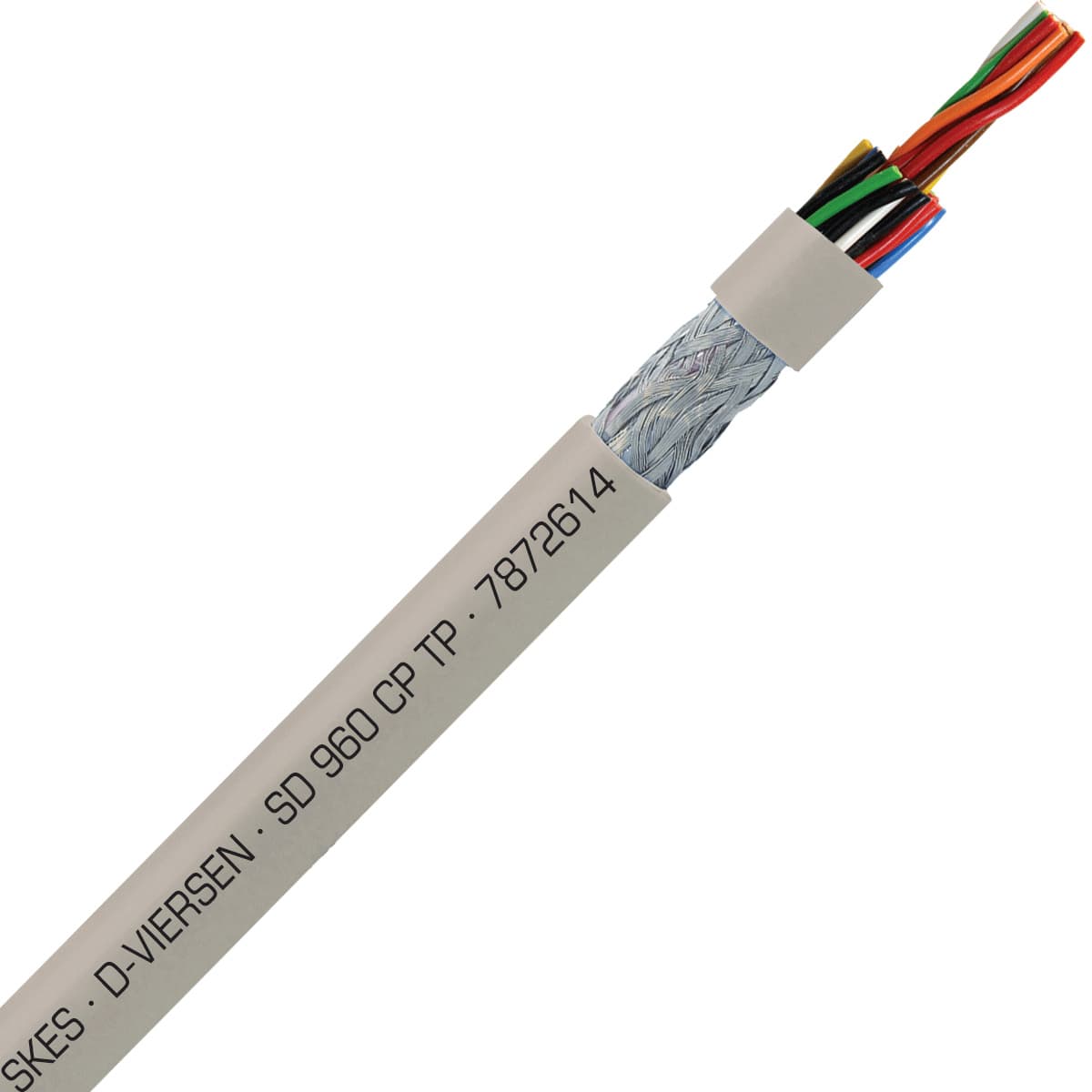SAB 7872614 SD 960 CP TP - 26 AWG/14pr, shielded oil resistant continuous flex paired data cable, UL, CSA, CE, RoHS 7872614 on Powermatic Associates