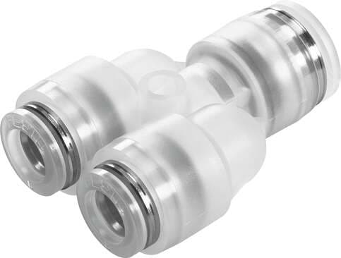 Festo 133125 push-in Y-connector NPQP-Y-Q8-Q6-FD-P10 Size: Standard, Nominal size: 3,6 mm, Container size: 10, Design structure: Push/pull principle, Temperature dependent operating pressure: -0,95 - 10 bar 133125 on Powermatic Associates