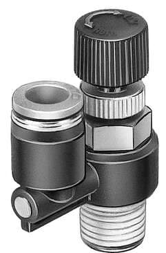 Festo 190894 differential pressure regulator LRL-1/8-NPT-QS-5/16-U Without manometer, with male thread and QS plug connector. Controller function: Differential pressure, constant, Pneumatic connection, port 1: 1/8 NPT, Pneumatic connection, port 2: QS-5/16, Mounting 190894 on Powermatic Associates