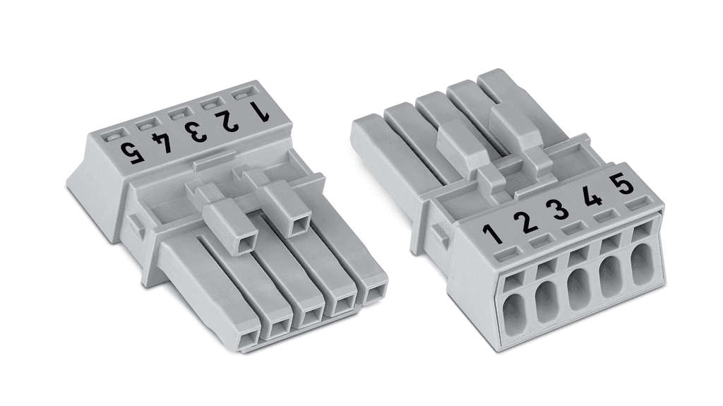 WAGO 890-245 890-245 WAGO - Socket; 5-pole; Cod. B; 1,50 mm²; gray 890-245 on Powermatic Associates