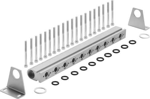 Festo 30680 supply manifold PAL-3/8-10-B Assembly position: Any, Max. number of valve positions: 10, Product weight: 1360 g, Mounting type: With mounting bracket, Pneumatic connection, port 1: G3/4 30680 on Powermatic Associates