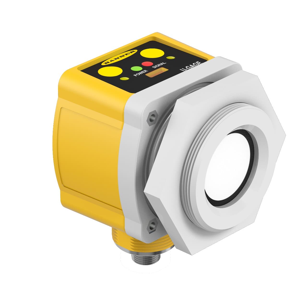 Banner QT50UVR3FQ1-CRFV Banner Engineering QT50UVR3FQ1-CRFV is an ultrasonic distance sensor featuring a time-of-flight system for precise measurements. It is designed with an M30 threaded mount for secure installation and is equipped with a 5-pin 1/2" micro connector for connectivity. This sensor operates within an ambient air temperature range of -20 to +70°C and is powered by a supply voltage range of 85Vac-264Vac (200Vac / 220Vac / 240Vac nom.) or 48Vdc-250Vdc (120Vdc nom.), accommodating various power systems. The QT50UVR series sensor boasts a sensing distance of 20cm to 6m and operates at a 75kHz transmission frequency. It is housed in a chemical-resistant thermoplastic material, ensuring durability in harsh environments. The sensor is protected against short circuits and has an IP67 NEMA 6P degree of protection, making it suitable for use in conditions where dust and water resistance are necessary. It also features 1 x digital output (SPDT rly. contact) for signal processing. QT50UVR3FQ1-CRFV on Powermatic Associates