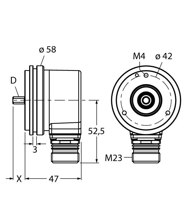 Turck RI-10T6S-4B150-12M23 RI-10T6S-4B150-12M23 Turck - RI-10T6S-4B150-12M23 Incremental Encoder, Industrial Line RI-10T6S-4B150-12M23 on Powermatic Associates