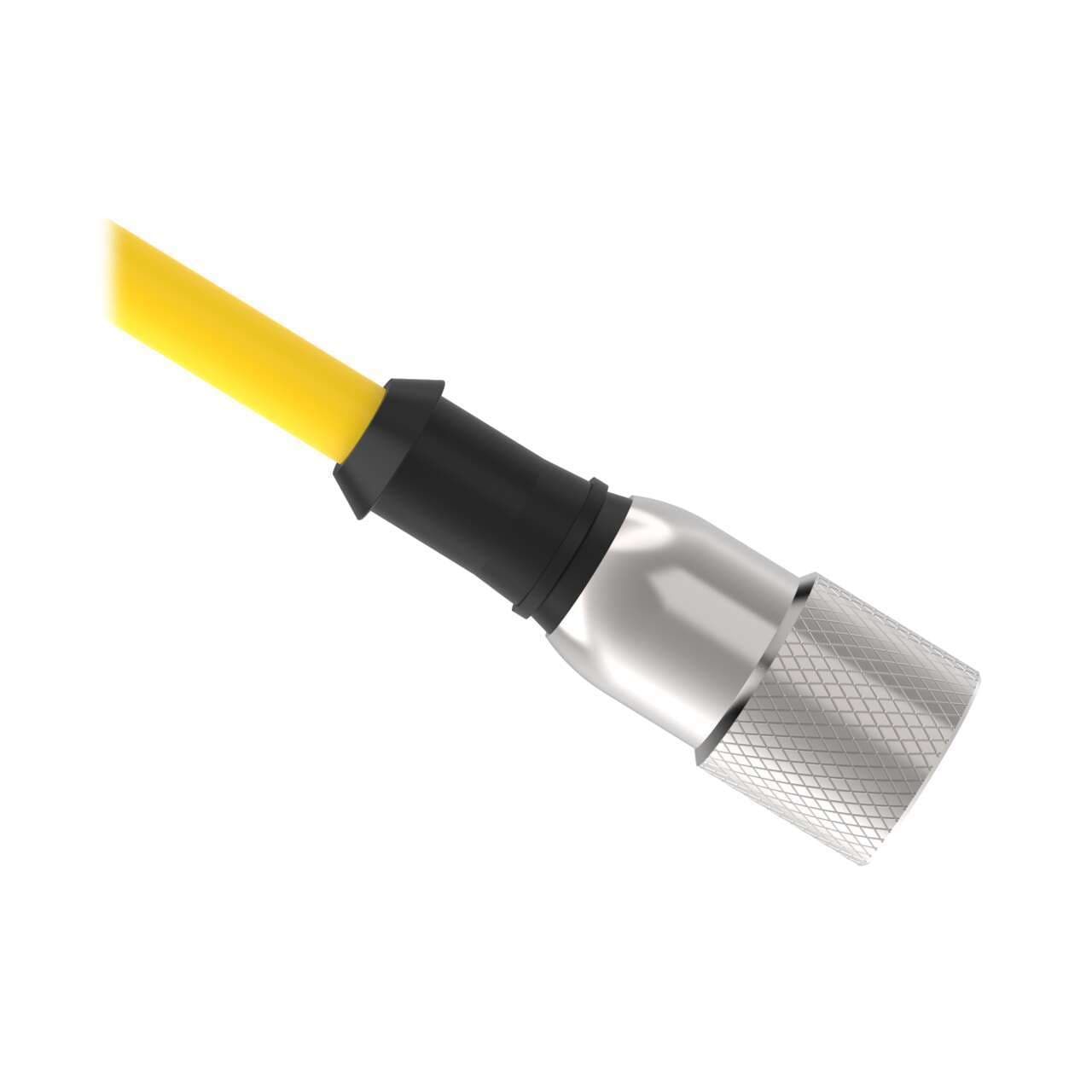 Banner MQEAC-630 Cordset: Single Ended M12; 6-pin Straight Female C Code; 9.14 m 6x22 Yellow PVC Jacket; Nickel-Plated Brass Coupling Nut MQEAC-630 on Powermatic Associates