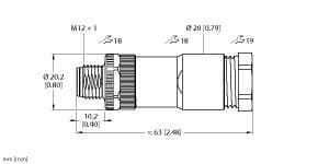 Turck RS46PS-S-0 RS46PS-S-0 Turck - RS46PS-S-0 Power Field Wireable, Field-Wireable Connector, Male Connector M12 × 1, Straight RS46PS-S-0 on Powermatic Associates