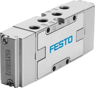 Festo 536046 pneumatic valve VL-5/3G-1/8-B-EX 5/3-way function, centre position closed Valve function: 5/3 closed, Type of actuation: pneumatic, Width: 26 mm, Standard nominal flow rate: 1000 l/min, Operating pressure: -0,9 - 10 bar 536046 on Powermatic Associates