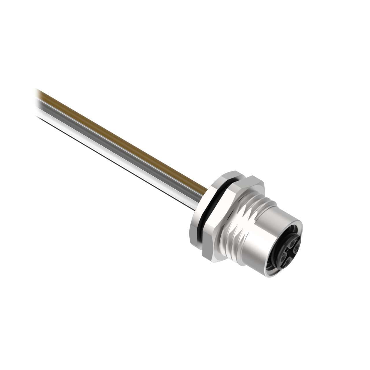 Banner BR-M12F5R9-2 Banner BR-M12F5R9-2 - Receptacle 5-pin Female; 5x22 PVC 2 m Length; Rear Mount PG9 w/ Locknut BR-M12F5R9-2 on Powermatic Associates