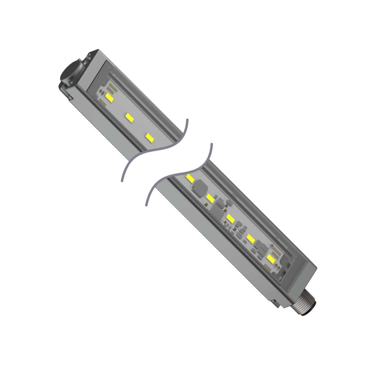 Banner WLS28-2XW570SQ WLS28-2 Work Light Strip; Length: 570 mm; Voltage: 12-30 V dc; Environmental Rating: IP67/IP69K; Color: White; 4-pin M12 Integral QD WLS28-2XW570SQ on Powermatic Associates