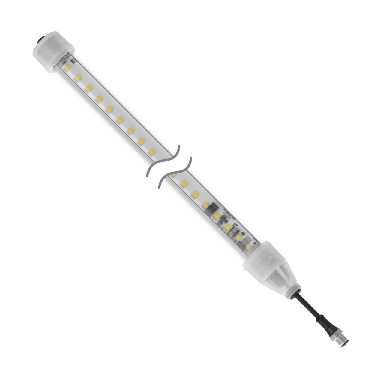 Banner RLS27PXRGBW570L35SQP Banner RLS27PXRGBW570L35SQP - RLS27 Pro Light Strip: Clear Lens Window; 570 mm; 18-30 V dc; IP67 IP69K; RGBW; Non-Cascadable; 150 mm (6 in) 4-pin M12 Pigtail QD RLS27PXRGBW570L35SQP on Powermatic Associates