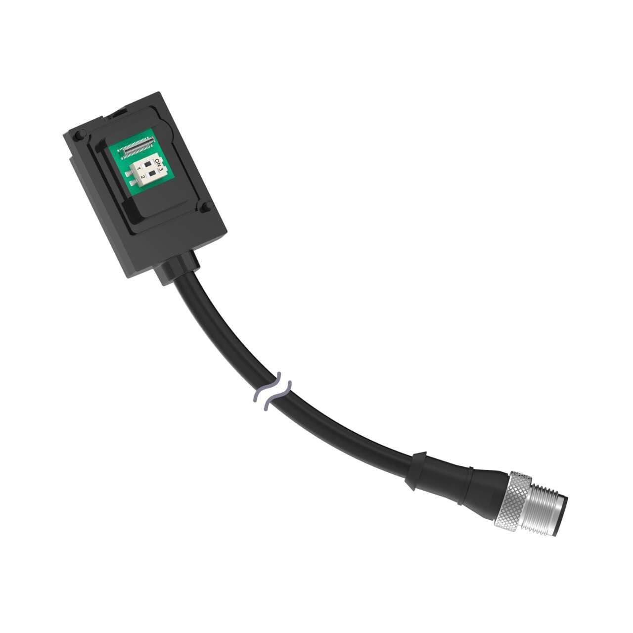 Banner DES4E-51D Cordset: Double-Ended S4B-Custom to M12; Straight Female; 5-pin Straight Male; 0.3 m 5x22 PVC Black; Nickel-Plated Brass Coupling Nuts DES4E-51D on Powermatic Associates