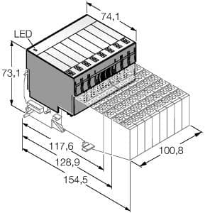 Turck BL20-16DO-24VDC-0.5A-P BL20-16DO-24VDC-0.5A-P Turck - BL20-16DO-24VDC-0.5A-P BL20 electronic module, 16 Digital Outputs, PNP, 0.5 A BL20-16DO-24VDC-0.5A-P on Powermatic Associates