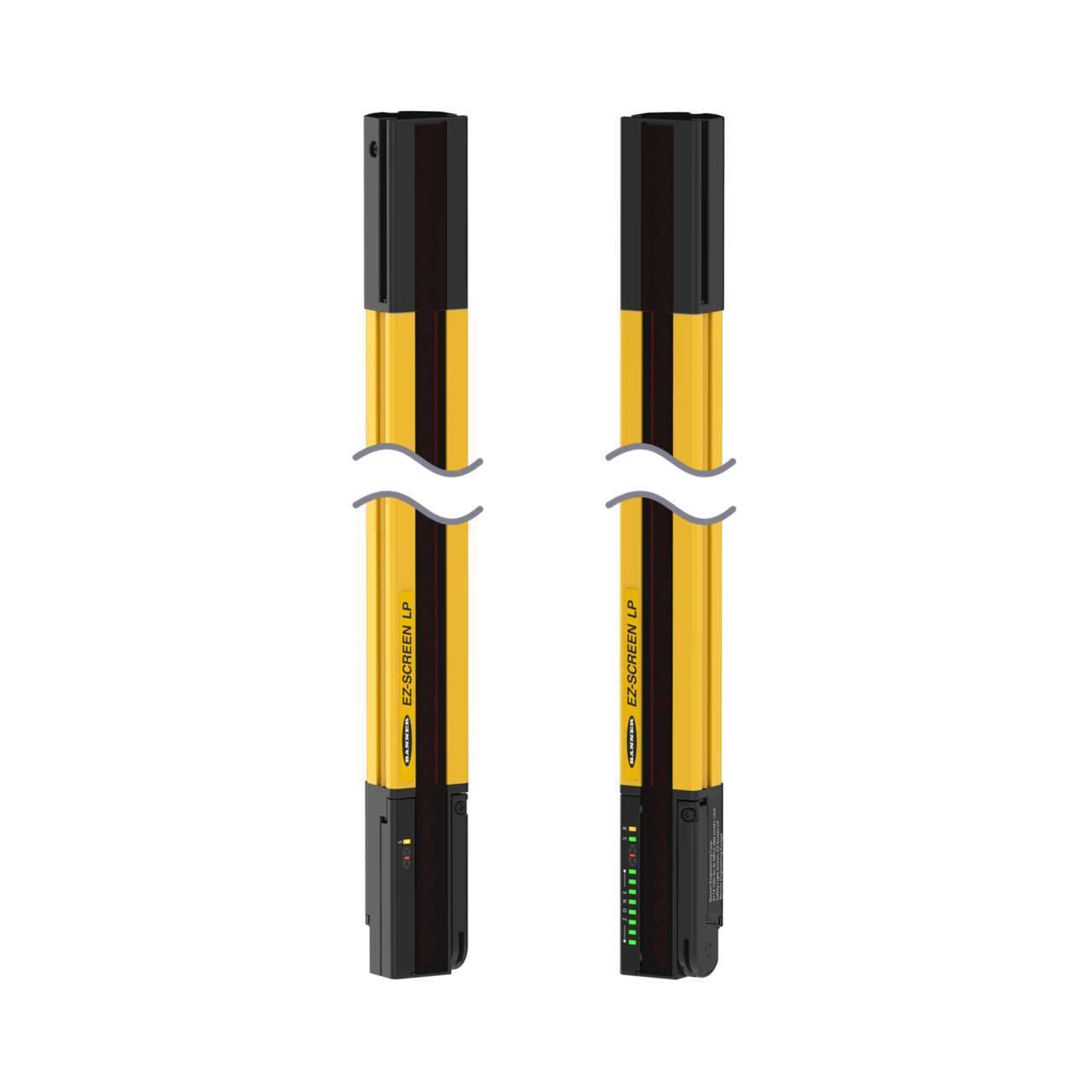 Banner SLPMP14-970P128 EZ-SCREEN Low Profile Muting Pair; Res.: 14 mm Response (Tr): 25.5 ms; Beams: 97; Range: 0.1-7 m (4 in - 23 ft); ht. 970 mm (38.2 in); 300 mm 12-pin M12 Pigtail QD (R) 8-pin (E) SLPMP14-970P128 on Powermatic Associates