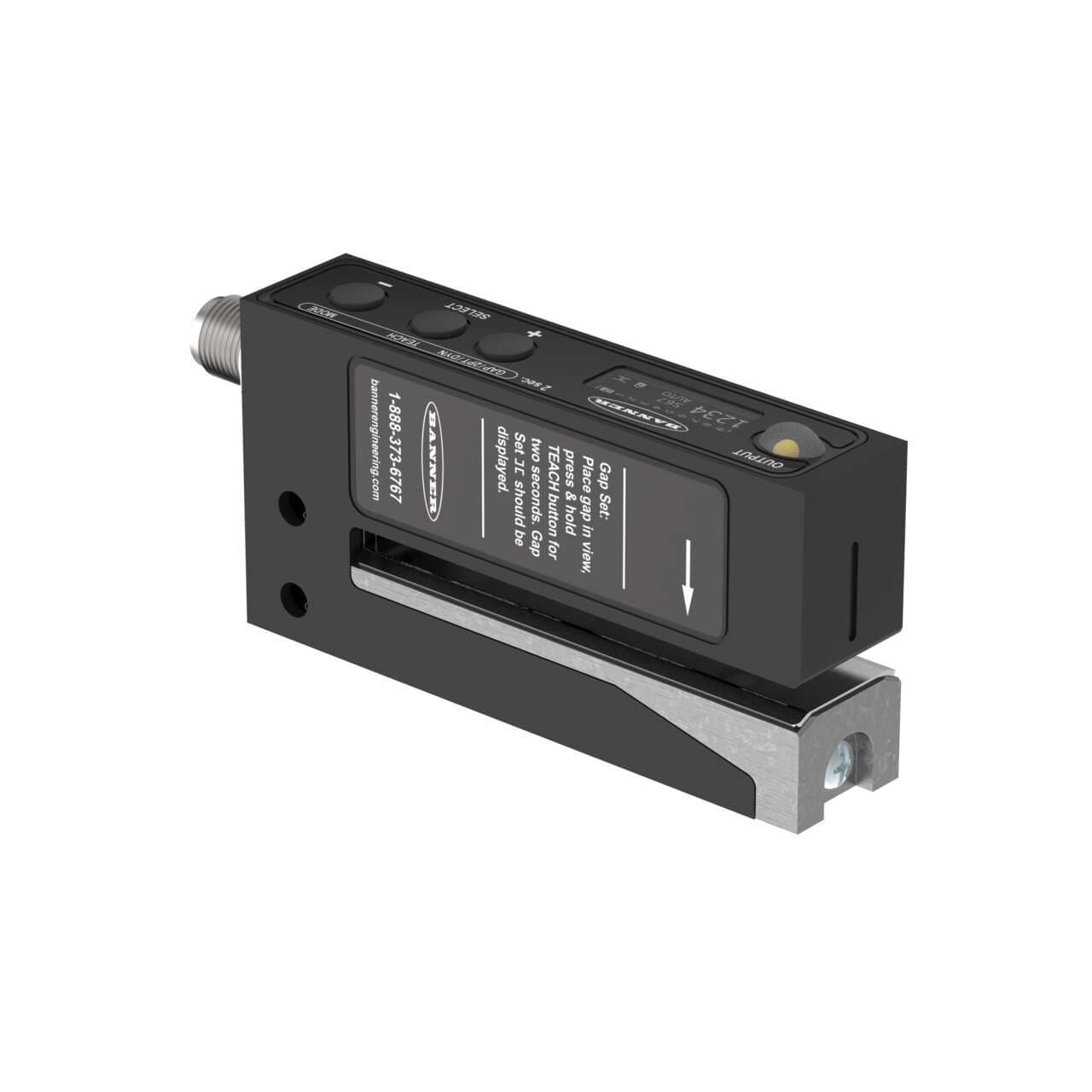 Banner SLU4-PN-Q8 Banner SLU4-PN-Q8 - SLU4 Series: Ultrasonic Label Sensor; Slot width: 4 mm; Input: 12-30 V dc; Output: Bipolar: 1 NPN; 1 PNP; 5-pin M12 Integral QD SLU4-PN-Q8 on Powermatic Associates