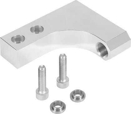 Festo 1812473 shock absorber retainer DADP-ES-G6-20 Size: 20, Assembly position: Any, Corrosion resistance classification CRC: 2 - Moderate corrosion stress, Ambient temperature: 0 - 60 °C, Max. stop force: 1100 N 1812473 on Powermatic Associates