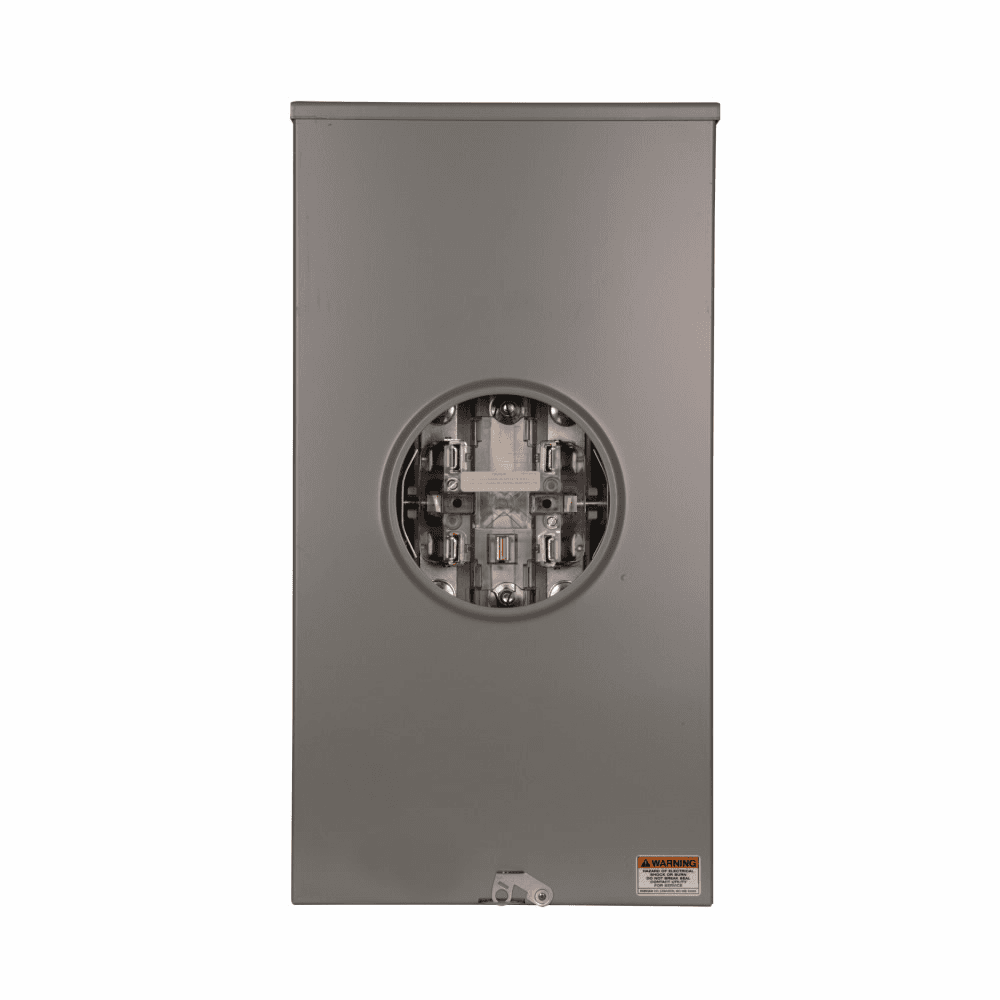 Eaton 1008632CH 1008632CH Eaton - Eaton meter socket, Comm, 200A, Over/under, 3-5/16 inch hub cover plate, 3/8 inch stud, 5-jaw, 1-phase or 3-ph, 3/8 inch stud, Lever bypass, 3-wire, Ringless, 600 Vac 1008632CH on Powermatic Associates