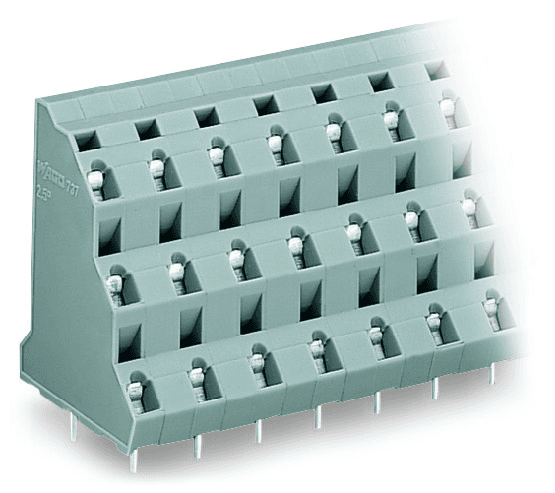WAGO 737-758 737-758 WAGO - Triple-deck PCB terminal block; 2.5 mm²; Pin spacing 10 mm; 24-pole; CAGE CLAMP®; 2,50 mm²; gray 737-758 on Powermatic Associates