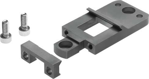 Festo 531755 profile mounting MUC-40 For DGC and DGCI linear drives. Size: 40, Assembly position: Any, Corrosion resistance classification CRC: 2 - Moderate corrosion stress, Product weight: 346 g, Materials note: (* Free of copper and PTFE, * Conforms to RoHS) 531755 on Powermatic Associates