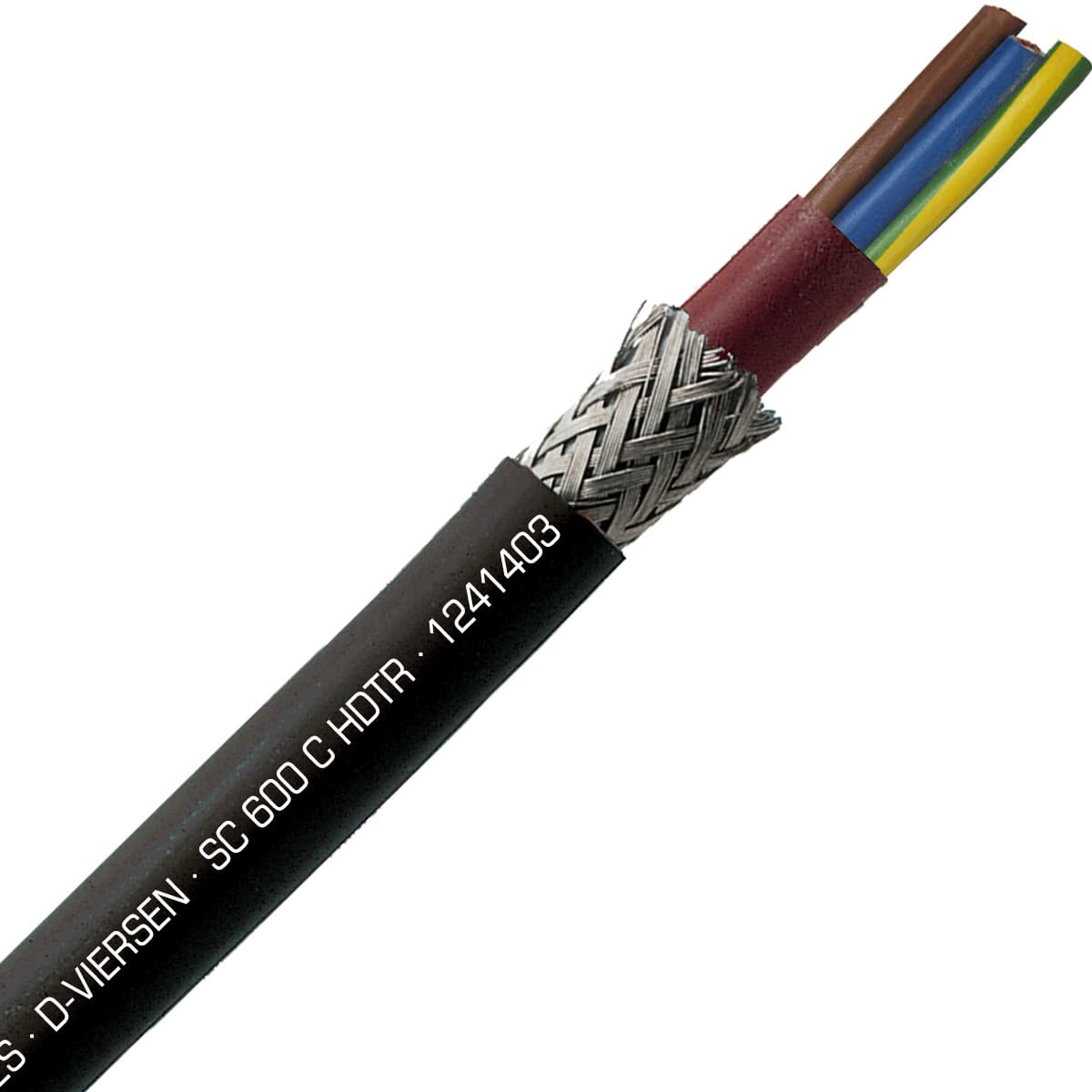 SAB 1241403 SC 600 C HDTR - 14 AWG/3c, shielded halogen free high temperature silicone cable, UL, CSA, CE, RoHS 1241403 on Powermatic Associates