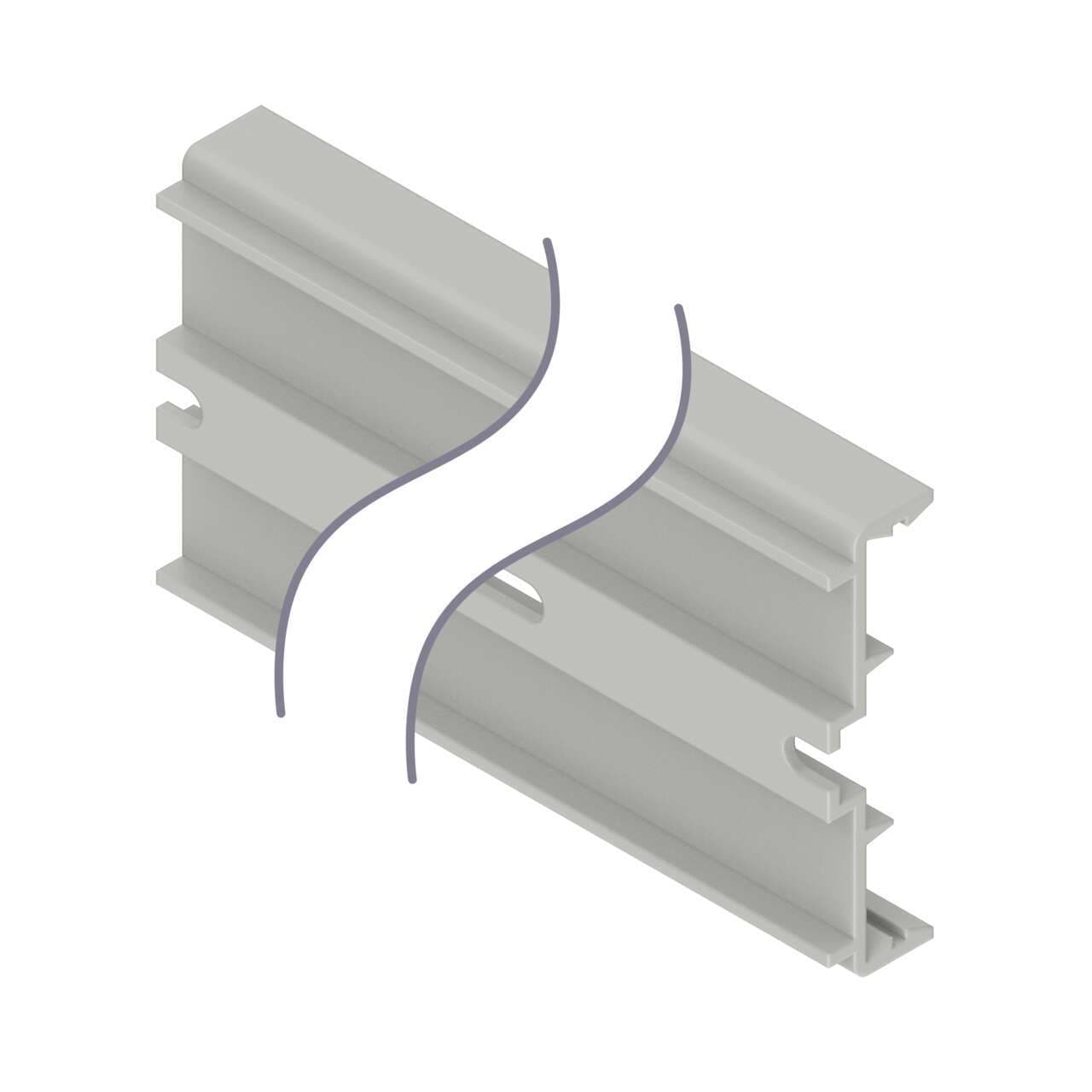 Banner TR100-4 Mounting Track: 100 mm (4 in) Length; PVC Mounting Track for Multiple Systems; 2 Slots; 100 mm (4 in) Long TR100-4 on Powermatic Associates