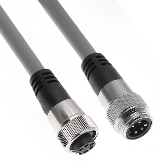 Mencom MINDT-5MFP-5M DeviceNet Trunk, 7/8UN2, Cordset, Shielded Cable, Not shielded to coupling nut, 5 Pole, Male Straight / Female Straight, 5M, 8A, Gray, PVC MINDT-5MFP-5M on Powermatic Associates