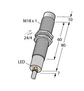 Turck NI8-M18-AZ3X/S120 NI8-M18-AZ3X/S120 Turck - NI8-M18-AZ3X/S120 Inductive Sensor, With Increased Temperature Range NI8-M18-AZ3X/S120 on Powermatic Associates