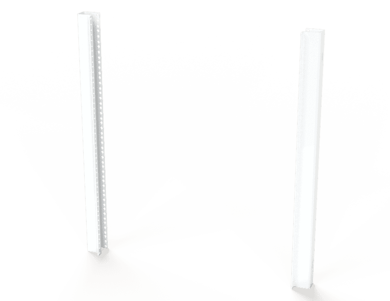 Saginaw Control SCE-60RA24WS Angle, Rack, Height:28.00", Width:1.97", Depth:2.44", Powder coated white SCE-60RA24WS on Powermatic Associates