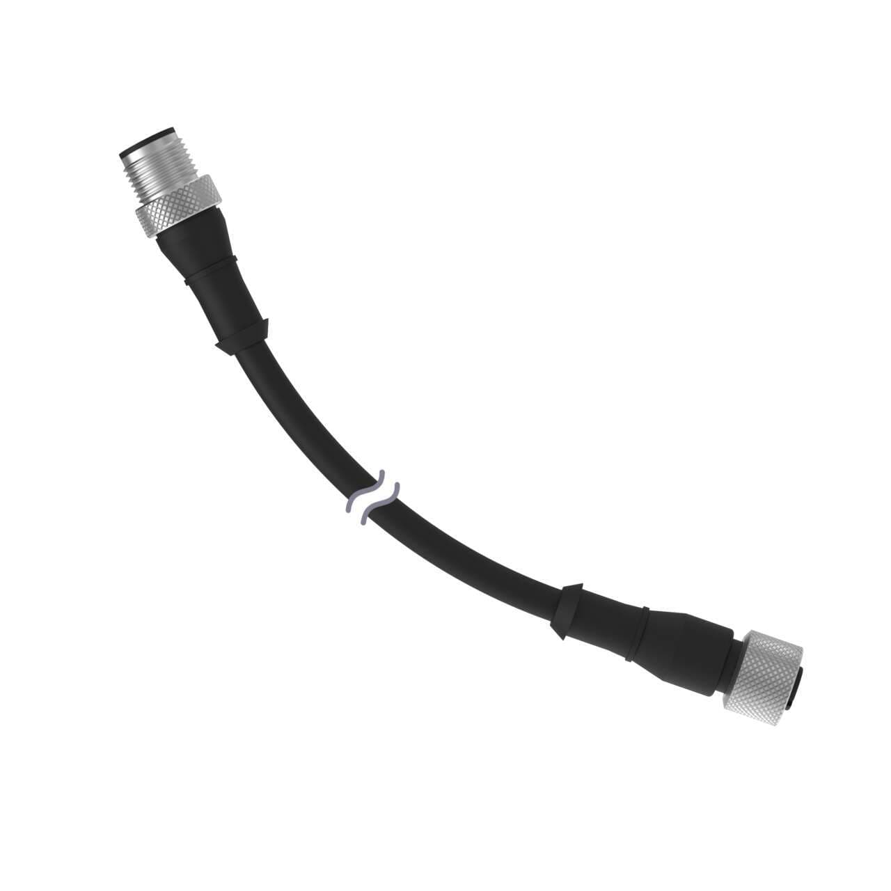 Banner MQDC-801-5M-PRO Cordset: Double Ended M12; 8-pin Straight Female; 5-pin Straight Male; 0.3 m 4x22 Black PVC Jacket; Nickel-Plated Brass Coupling Nuts MQDC-801-5M-PRO on Powermatic Associates