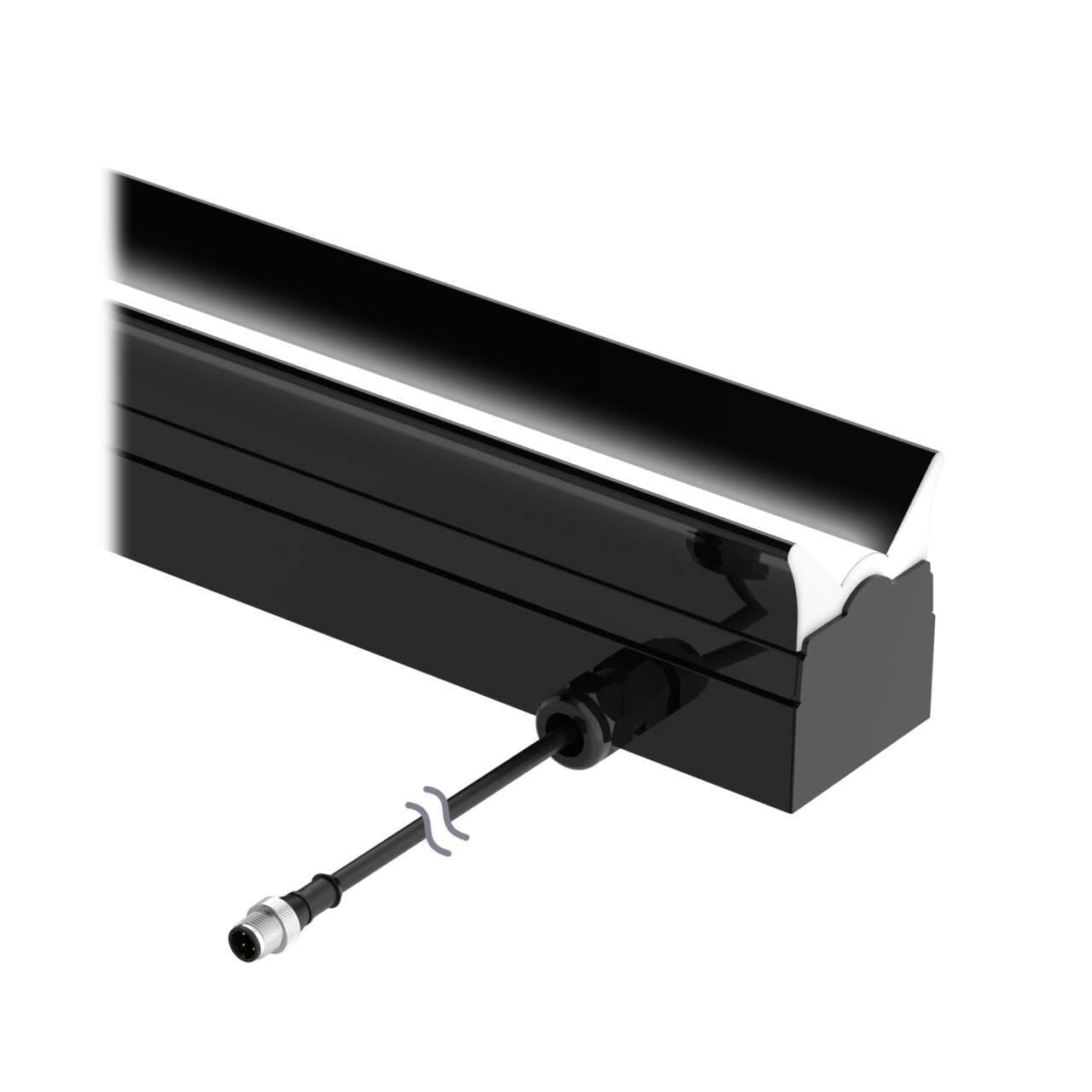 Banner WLB72IZCWH1200E25ABKQPB0.5 Banner WLB72IZCWH1200E25ABKQPB0.5 - WLB72 Inspection Strip Light 1200 mm; IP20; Voltage: 120-277 V ac; 0-10 V dc Dimming; Daylight White (5000K); 90 CRI; Eye Shield Window; 0.5 m Pigtail QDs; Cascadable WLB72IZCWH1200E25ABKQPB0.5 on Powermatic Associates