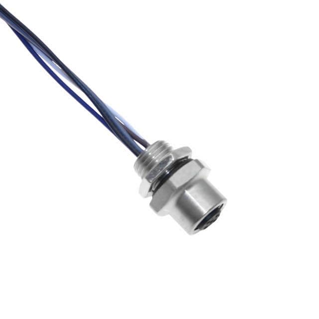 Mencom MDC-5FR-4-2M MDC, Receptacle, 5 Pole, Female Straight, 2M, 22awg, 4A, .25-NPT, Front Mount, Nickel Plated Brass MDC-5FR-4-2M on Powermatic Associates