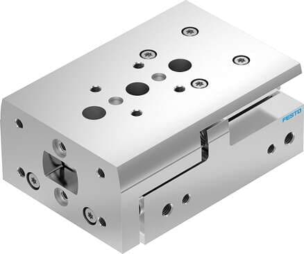 Festo 8078848 mini slide DGST-12-30-E1A Stroke: 30 mm, Piston diameter: 12 mm, Operating mode of drive unit: Yoke, Cushioning: Elastomer cushioning, at both ends, stroke not adjustable, Assembly position: Any 8078848 on Powermatic Associates