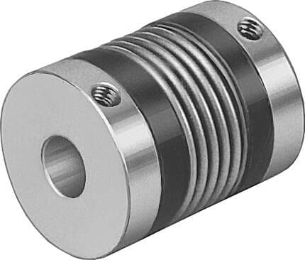 Festo 530085 coupling EAMC-B-15-22-5-5 For electromechanical drive with stepper motor Holder diameter 1: 5 mm, Holder diameter 2: 5 mm, Size: 15, Nominal length: 22 mm, Assembly position: Any 530085 on Powermatic Associates