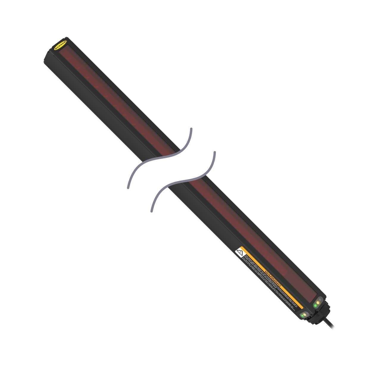 Banner MAHE77A High-Res. MINI-ARRAY Emitter: 1951 mm (76.8 in); Beam Spacing: 2.5 mm (0.1 in); Total Beams = 768; System Range (w/matching receiver) = 0.4-1.8 m; System Requires 2 Quick-Disconnect Cables MAHE77A on Powermatic Associates