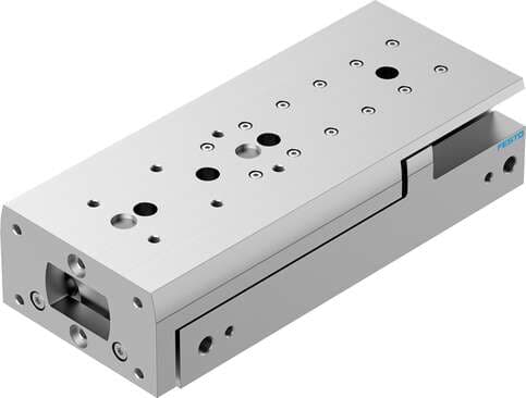 Festo 8078879 mini slide DGST-25-125-E1A Stroke: 125 mm, Piston diameter: 25 mm, Operating mode of drive unit: Yoke, Cushioning: Elastomer cushioning, at both ends, stroke not adjustable, Assembly position: Any 8078879 on Powermatic Associates