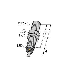 Turck BI3-M12-AD4X 5M BI3-M12-AD4X 5M Turck - BI3-M12-AD4X 5M Inductive Sensor BI3-M12-AD4X 5M on Powermatic Associates