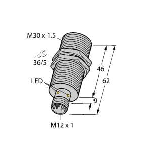 Turck BI15-M30-VN4X-H1141 BI15-M30-VN4X-H1141 Turck - BI15-M30-VN4X-H1141 Inductive Sensor, With Increased Switching Distance BI15-M30-VN4X-H1141 on Powermatic Associates