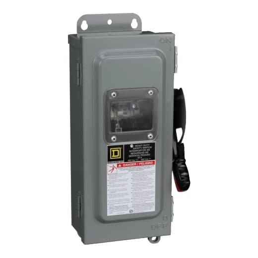 Schneider Electric HU361AWKEIVW Heavy Duty Safety Switch, 30 A, w/Interlock, View window, Special HU361AWKEIVW on Powermatic Associates