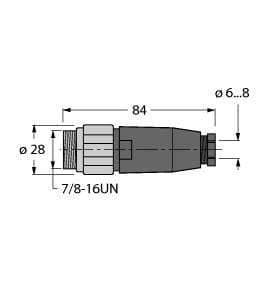 Turck BSV4140-0/9 BSV4140-0/9 Turck - BSV4140-0/9 Accessories for Fieldbus Systems, Field-Wireable Connector, 7/8″ Male, Straight BSV4140-0/9 on Powermatic Associates