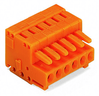 WAGO 734-203 734-203 WAGO - 1-conductor female connector; CAGE CLAMP®; 1.5 mm²; Pin spacing 3.81 mm; 3-pole; 100% protected against mismating; 1,50 mm²; orange 734-203 on Powermatic Associates